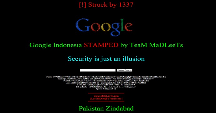google indonesia hacked