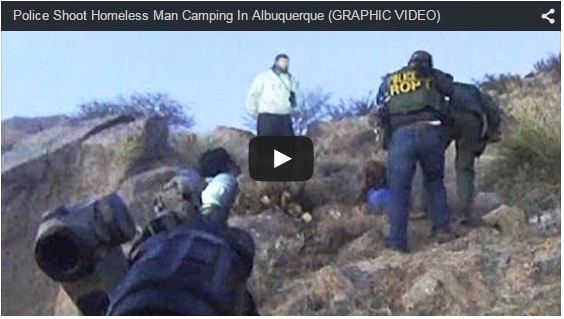 police shoot homeless man camping in albuquerque