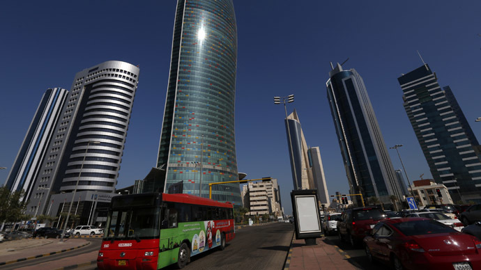 View of commercial center on Martyrs street in Kuwait city