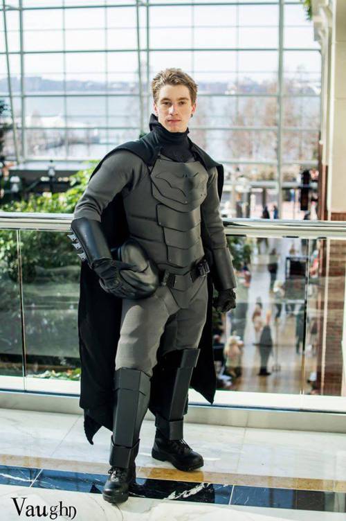 Jackson Gordon poses in his Batsuit (Photo by Vaughn Photography)