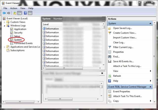 Image Source: Screenshot - Altered view of the Event Viewer windows