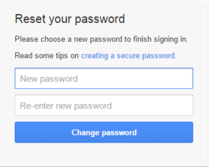 Password reset