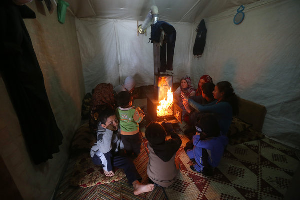 Mideast Lebanon Syrian Refugees Weather