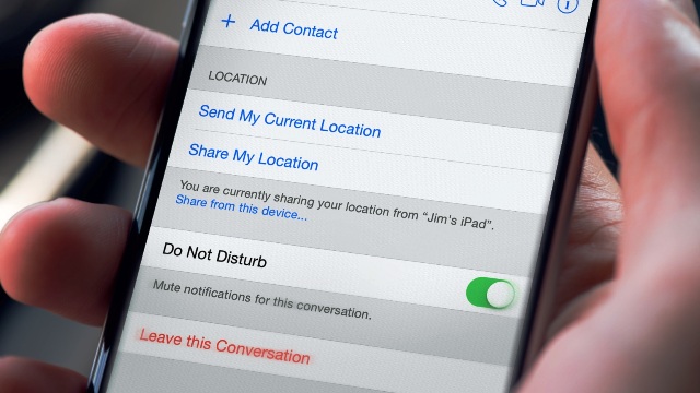 Image Source: Google Image - A picture of iPhone showing the do not disturb option in iOS for the WhatsApp software.