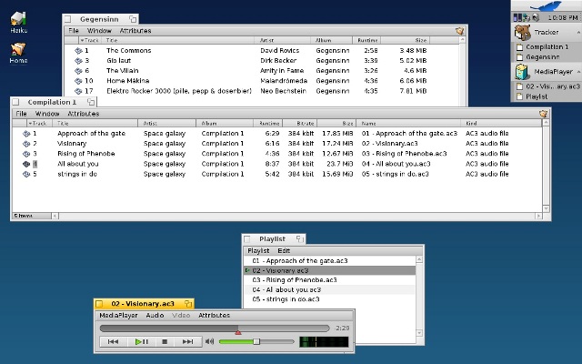 Image Source: Wikipedia - A screenshot of the Haiku Operating System showing the updated GUI interface.