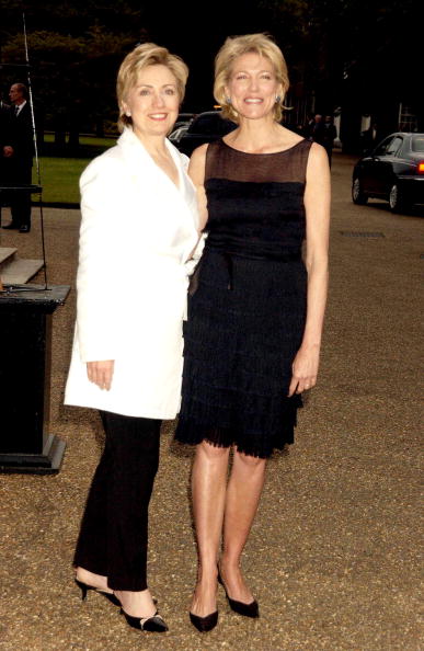 UNITED KINGDOM - JULY 04: Hillary Clinton And Lady De Rothschild, Lynn De Rothschild's Party For Hillary Clinton, To Celebrate The Launch Of Her Book "Living History" At The Orangery, Kensington Palace, London (Photo by Dave Benett/Getty Images)