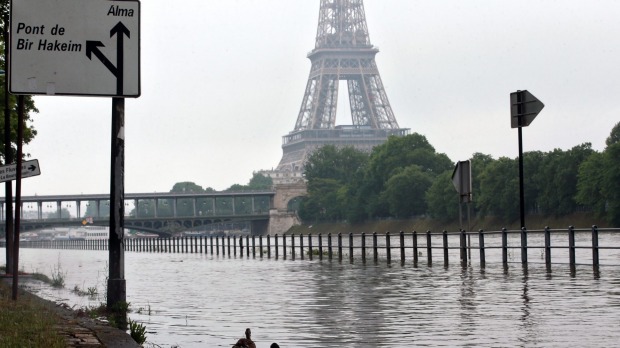 The River Seine in Paris reached its highest level in 35 years. Photo: AP 