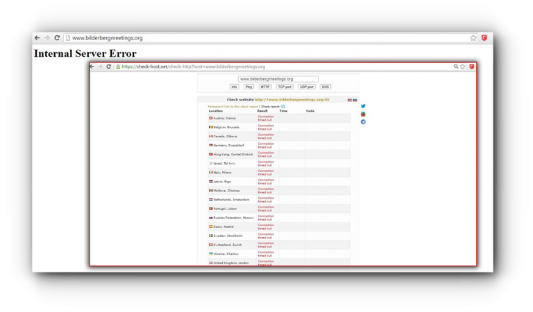 internal server down for Bilderberg