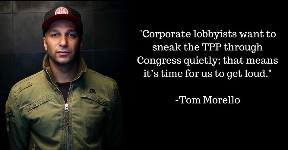 Tom Morello (Prophets of Rage, Rage Against the Machine, Audioslave). (Image: Fight for the Future)
