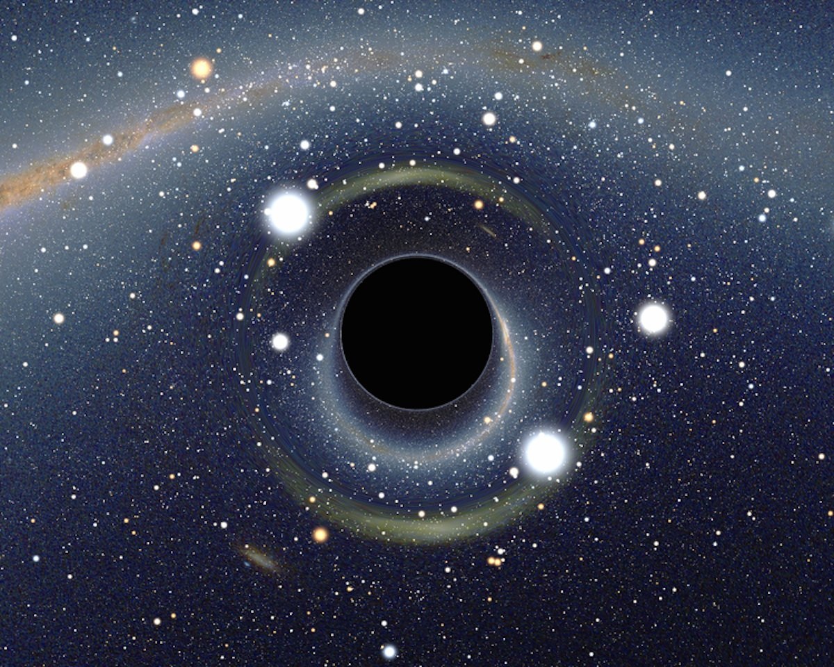 An artist's depiction of a large black hole.Alain Riazuelo of the French National Research Agency, via Wikipedia