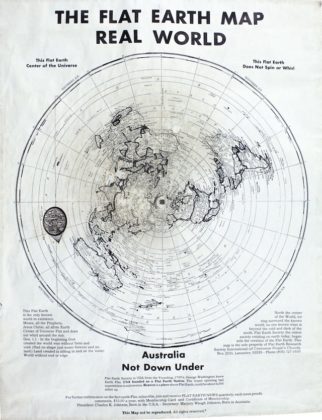 flat earth map benjamin netanyahu