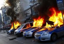Chaos In Germany, Frankfurt In Flames: Anti-Austerity Rally Turns Violent