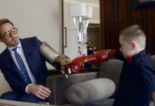 Iron Man Robert Downey Jr. Gives Bionic Arm To Iron Boy