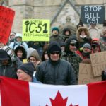 Many Canadians Protest Against Secret Police Bill Which Seeks To Spy On Citizens