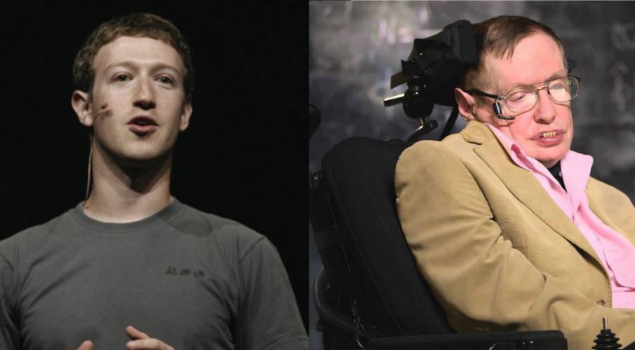 Stephen Hawking, Arnold Schwarzenegger Question Mark Zuckerberg