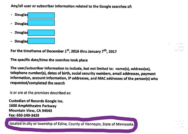 Google subscriber information.